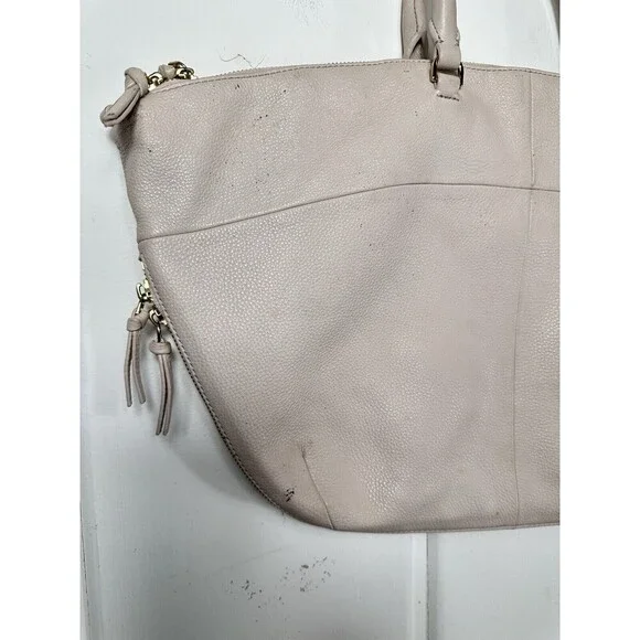 Tory Burch Purse Ivy Slouchy Satchel Bedrock Leather Expandable Bag -Miss STRAP - Picture 10 of 16